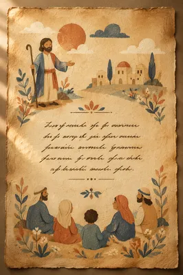 Aged Parchment Weekly Scripture Verse Card