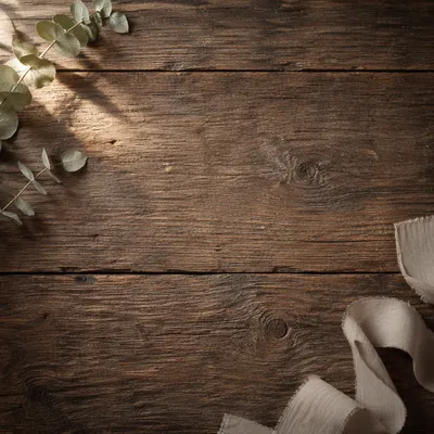 Rustic Wooden Tabletop Flat Lay Background