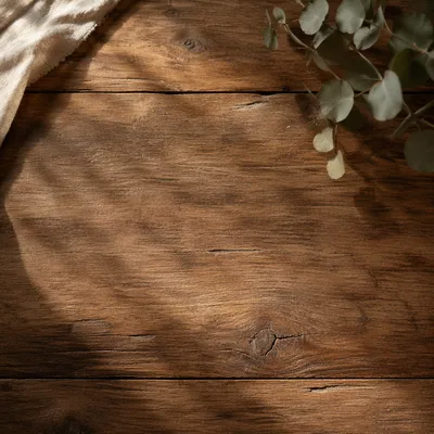 Rustic Wooden Tabletop with Soft Accents