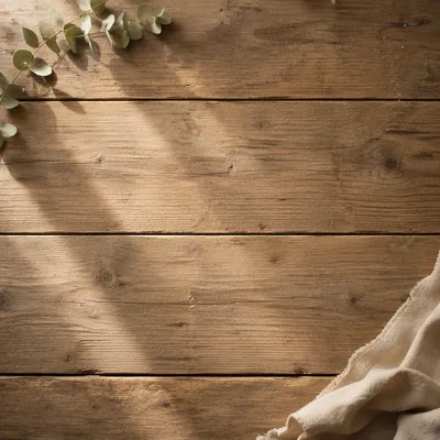 Rustic Wood Plank Flat Lay Background