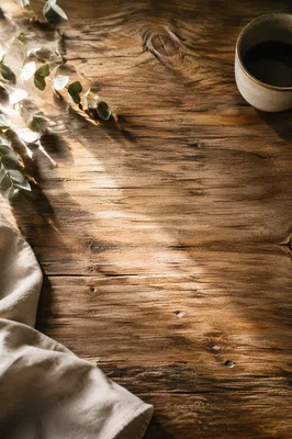 Rustic Wooden Tabletop with Minimal Accents