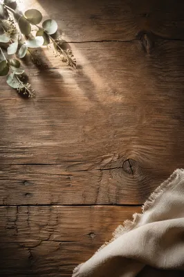 Rustic Wooden Tabletop with Soft Accents