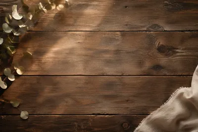 Rustic Wood Plank Flat Lay Background