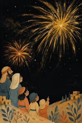 Golden Fireworks Youth Night Event Background