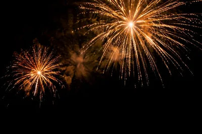 Golden Fireworks Youth Night Background