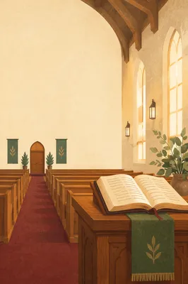 Open Book on Church Lectern