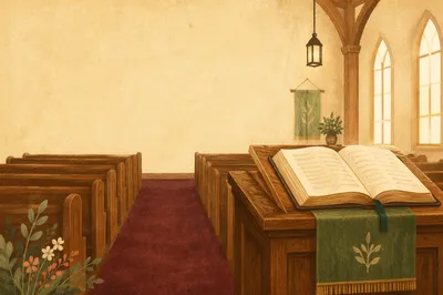 Open Book on Church Lectern