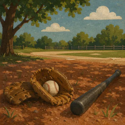 Nostalgic Baseball Gear on Infield Dirt