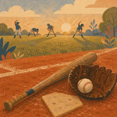 Golden Hour Baseball Gear on Community Diamond