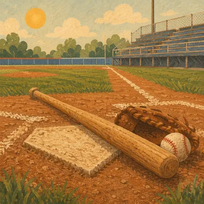 Golden Hour Baseball Field Still Life