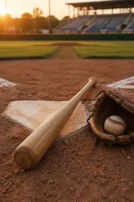 Golden Hour Baseball Field Still Life