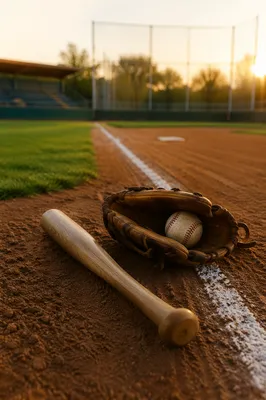 Golden Hour Baseball Field Still Life