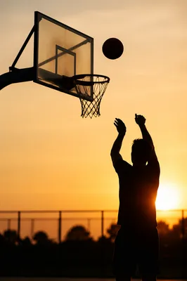 Golden Hour Basketball Jump Shot