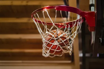 Indoor Basketball Hoop After a Clean Shot