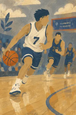 Indoor Basketball Drive on Gym Court
