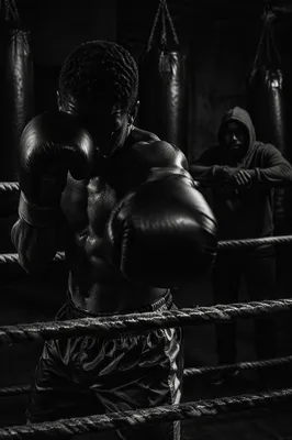 Gritty Boxer Training in Shadowed Ring