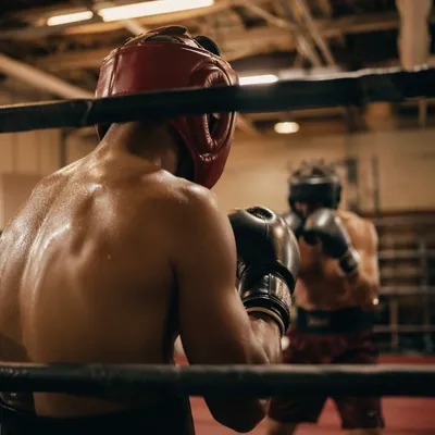 Gritty Boxing Gym Sparring Training Scene