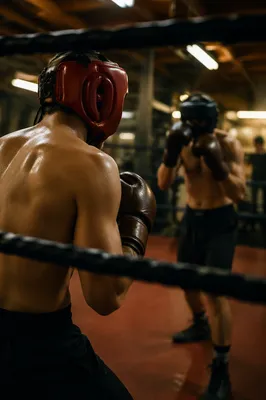 Gritty Boxing Gym Sparring Training Scene