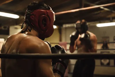 Gritty Boxing Gym Sparring Training Scene