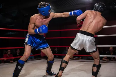 Gritty Indoor Boxing Sparring Action