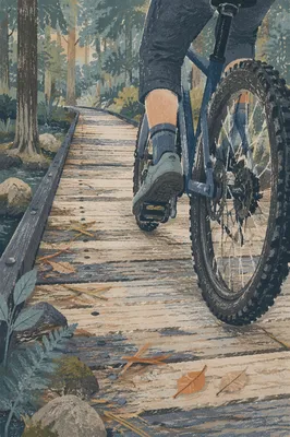 Cyclist on Forest Park Bike Path