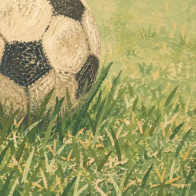 Worn Soccer Ball on Green Grass Field