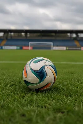 Soccer Ball on Green Field Grass