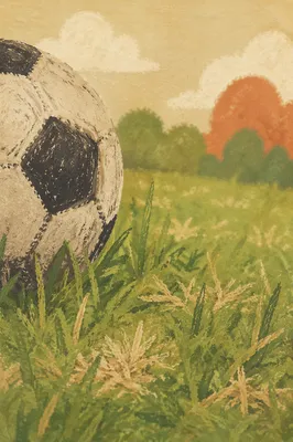Worn Soccer Ball on Green Grass Field