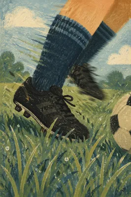 Soccer Cleats Sprinting Through Morning Grass