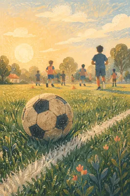 Dewy Soccer Ball on Community Field