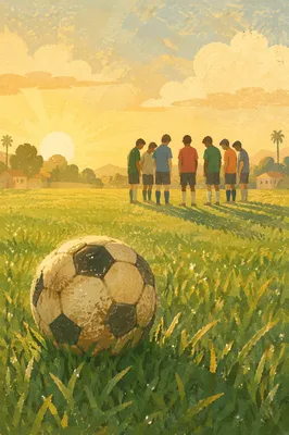 Dewy Soccer Ball on Community Field