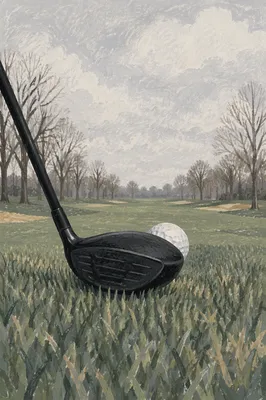 Low Angle Golf Driver on Fairway