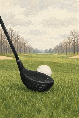 Low Angle Golf Driver on Fairway