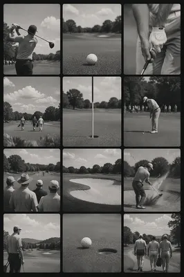 Black and White Golf Contact Sheet