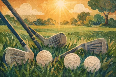 Golden Hour Golf Clubs on Green