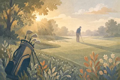 Misty Dawn Golf Fairway Serenity