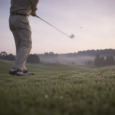 Morning Mist Golf Fairway Swing