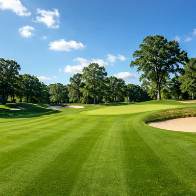 Sunny Golf Course Fairway and Green