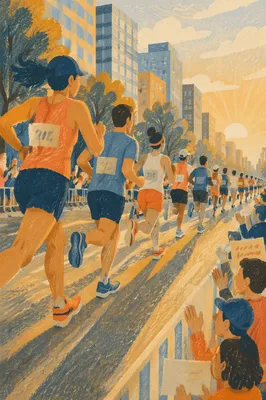 Sunrise City Marathon Runners in Motion