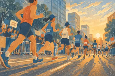 Sunrise City Marathon Runners in Motion