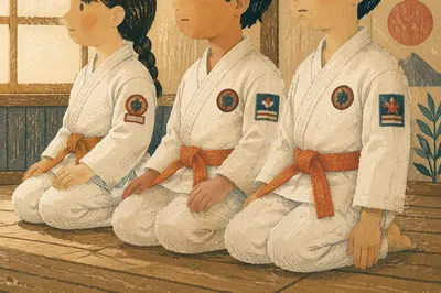 Kids Martial Arts Discipline in Dojo
