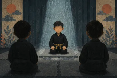 Kids Martial Arts Discipline in Quiet Studio