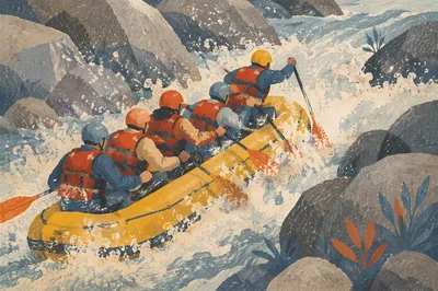 White Water Rafting Through Granite Rapids