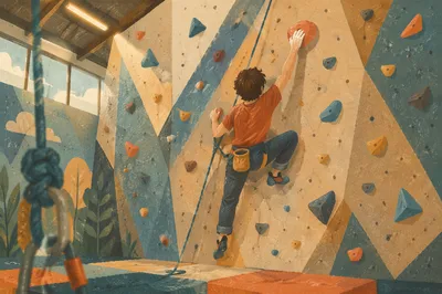Indoor Rock Climbing Wall in Motion