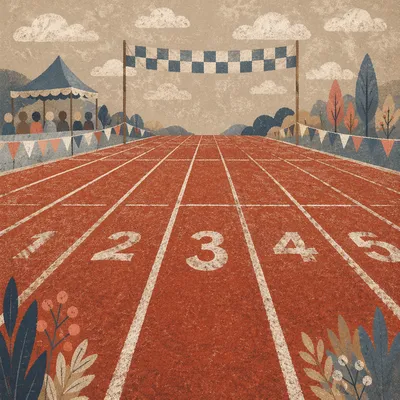 Empty Marathon Finish Line Track