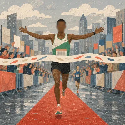Marathon Victory at City Finish Line