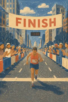 Vintage City Marathon Finish Line Moment