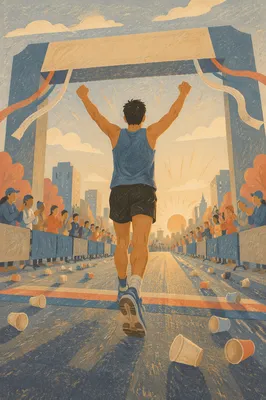 Hopeful Marathon Finish at Sunrise