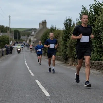 Local Marathon Runners Near Finish Line