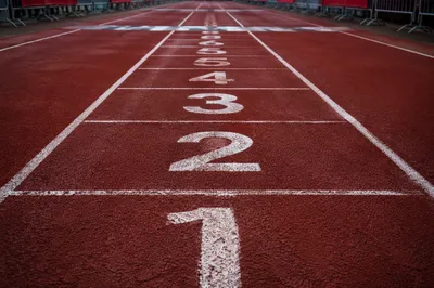 Empty Marathon Finish Line Track